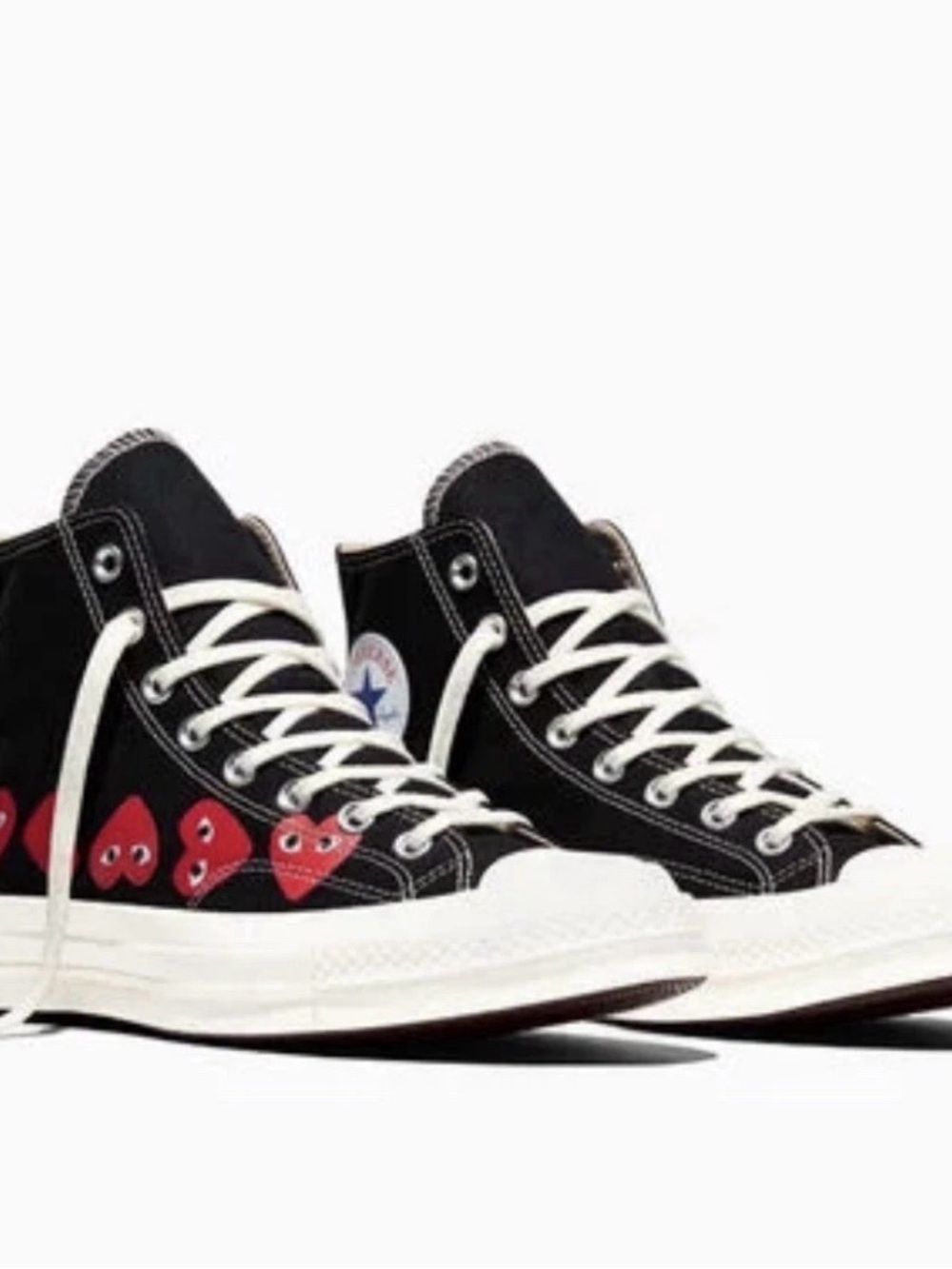 Converse Black High-Top Sneakers Commes Des Garçons Collaboration (US MENS 7) - Picture 1 of 6
